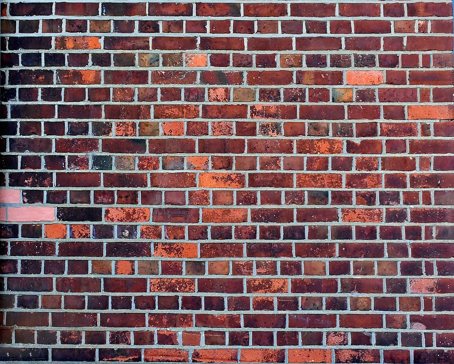 Backstein, Textur, Wand, Muster, Stein, Mauerwerk, Blöcke, Zement, Struktur, Gebäude, Granatwerfer, die Architektur, Ziegel, rot, dekorativ, alt, Jahrgang, Konstruktion, Ziegelwand, Vollbild, Hintergründe, Wandbau - Funktion, gebaute Struktur, keine Leute, texturiert, Gebäudehülle, Tag, draußen, Wiederholung, braun, Anordnung, in einer Reihe, 2K