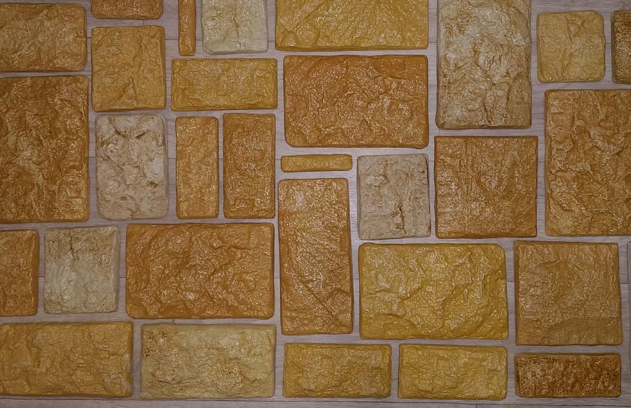 væg, flise, skabelon, mursten, sten-, struktur, mosaik, baggrund, fuld ramme, mønster, baggrunde, ingen mennesker, indendørs, gul, i en række, murbygningsfunktion, form, tekstureret, design, firkantet form, stor gruppe af objekter, geometrisk form, gentagelse, valg, tæt på, arkitektur, bygget struktur, blank, tekstureret effekt, 2K