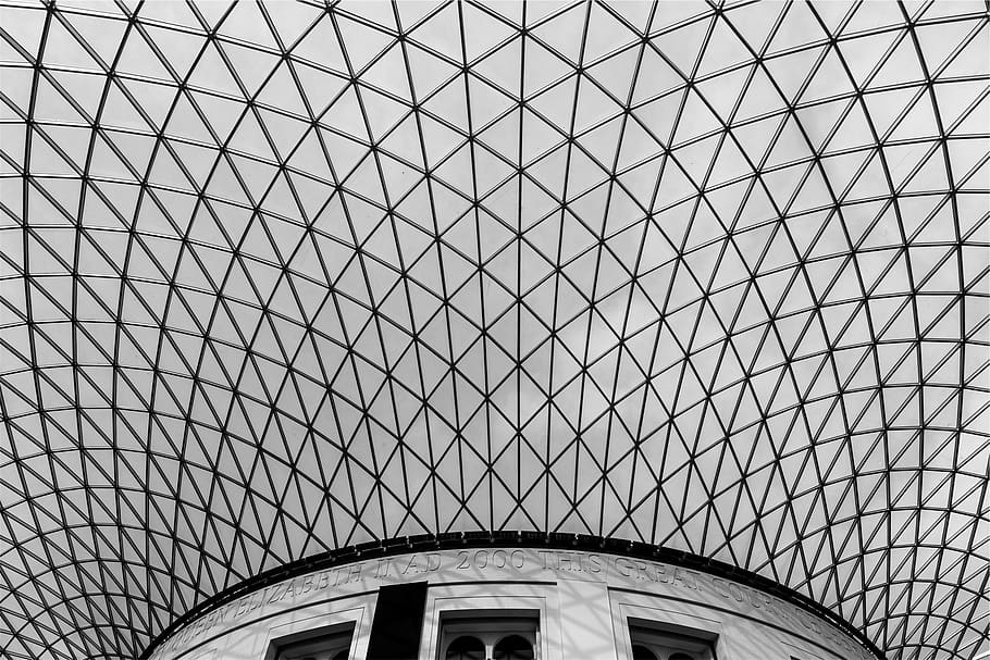 sostre, estructura, patró, arquitectura, edifici, construcció, marc, vidre, metall, modern, contemporani, reina elizabeth ii gran tribunal, estructura construïda, vista d’angle baix, cap gent, a l'interior, dia, vidre - material, marc complet, forma geomètrica, característica arquitectònica, arc, forma, disseny, fons, claraboia, arquitectura i art, 1080P