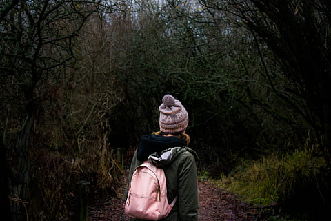 gorro, caminhando, explorando, mochila, Jaqueta, Rosa, natureza, arvores, Sombrio, arrepiante, assustador, aventura, solitário, sozinho, ácido, viagem, maconha, Alto, drogas, solidão, noroeste, Washington, região selvagem, menina, árvore, floresta, plantar, uma pessoa, adulto, terra, visão traseira, roupa casual, comprimento de três quartos, ao ar livre, dia, roupas, estilos de vida, cintura para cima, cena não urbana, crescimento, 5K, CC0, domínio público, royalty free