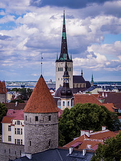 nothing, empty, built structure, building exterior, architecture, building, religion, cloud - sky, place of worship, belief, sky, spirituality, tower, tree, spire, nature, city, day, travel destinations, no people, outdoors, 4K, CC0, public domain, royalty free