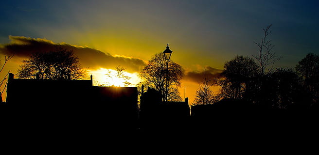 clouds, spring, trees, night, sky, tree, sunset, red, sun, seasons, cloud, silhouette, plant, no people, architecture, nature, built structure, building exterior, beauty in nature, religion, sunlight, tranquility, scenics - nature, tranquil scene, building, belief, outdoors, 1080P, CC0, public domain, royalty free