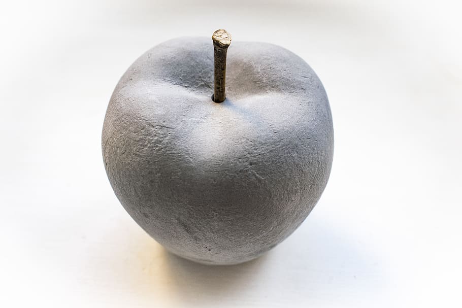 poma, pedra, gris, objecte, fons, pacte, alimentació saludable, fruita, tir de l'estudi, sol objecte, menjar, menjar i beguda, a l'interior, benestar, cap gent, primer pla, fruita de poma, natura morta, fons blanc, tallar, Color blanc, frescor, fons de colors, festa, tija de la planta, 5K