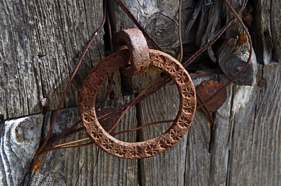 lemn, vechi, ruginit, rustic, rugini, metal, lemn - material, nici o persoana, a închide, dărâma, zi, declin, deteriorare, deteriorat, erodate, roată, abandonat, învechit, în aer liber, noroc, cerc, texturată, geometrică, roată vagon, 4K