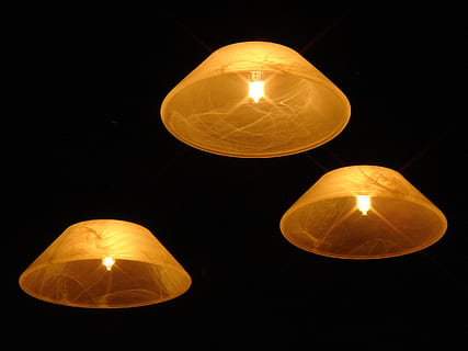 lamp, light, lighting, hell, illuminated, lighting equipment, black background, no people, yellow, indoors, studio shot, night, dark, light bulb, light - natural phenomenon, mid-air, close-up, lantern, glowing, hanging, orange color, electricity, group of objects, electric lamp, luminosity, contemplation, 2K, CC0, public domain, royalty free