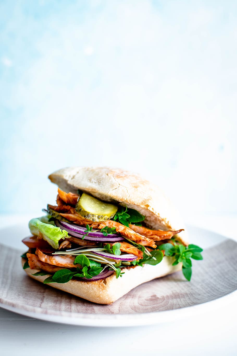 hamburger med patty, mad, burger, sandwich, grøntsag, lækker, spise, sund og rask, mad styling, forår, madportræt, salat, Kalkun, morgenmad, frokost, hjemmelavet mad, brød, bolle, krydderi, sesam, mad og drikke, friskhed, klar til at spise, kød, sund kost, fastfood, tæt på, plade, stilleben, hamburger, ingen mennesker, velvære, snack, måltid, fristelse, tag mad ud, pynt, 5K
