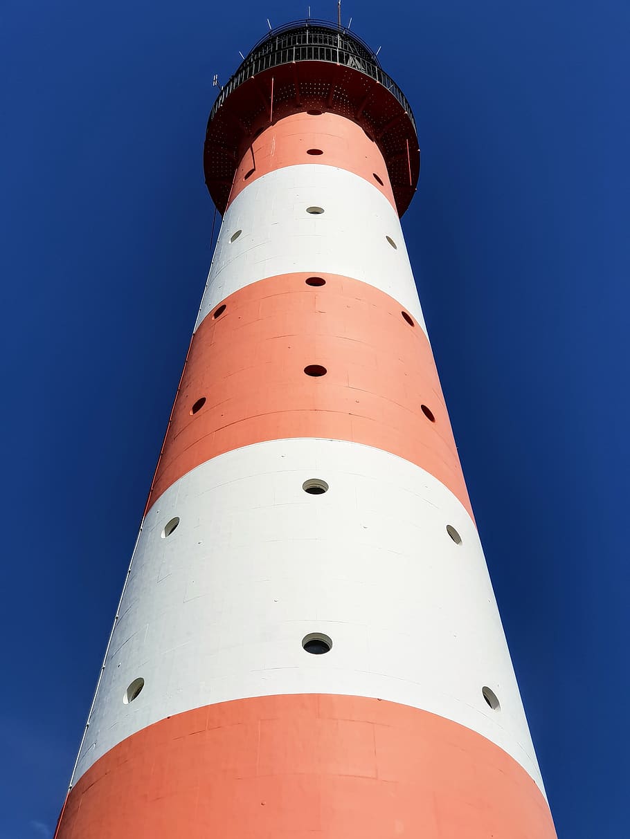 far, cel, Westerhever, st, vista d’angle baix, torre, naturalesa, blau, orientació, alta - alta, cap gent, arquitectura, exterior de l'edifici, cel clar, estructura construïda, dia, Color blanc, a l'aire lliure, direcció, llum solar, seguretat, protecció, 4K