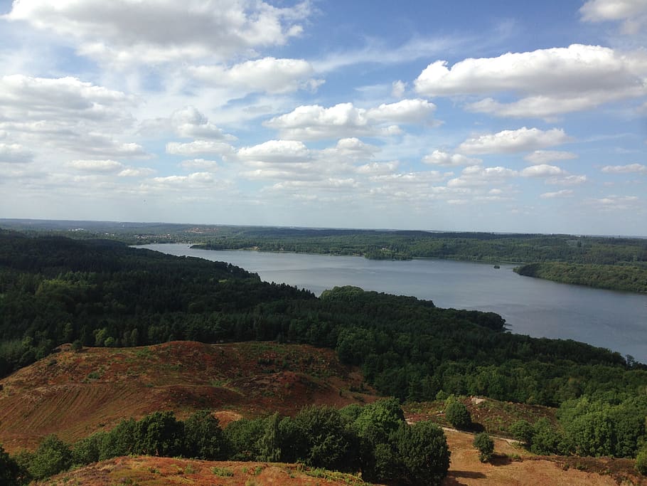 Himmelbjerget, silkeborg, Danmark, himmel, sky - himmel, vand, scenics - natur, skønhed i naturen, rolig scene, plante, ro, træ, natur, hav, dag, miljø, ingen mennesker, landskab, ikke-urbane scene, jord, horisont, idyllisk, udendørs, 2K
