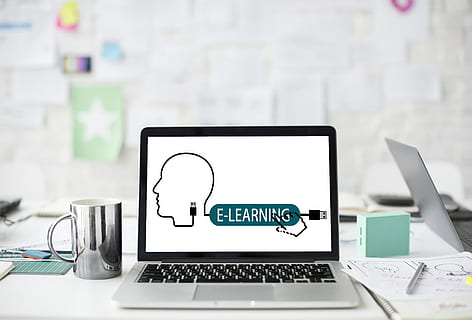 e-learning, training, school, online, learn, knowledge, education, study, computer, laptop, desk, student, college, studying, communication, technology, connection, table, indoors, wireless technology, business, office, furniture, creativity, no people, text, focus on foreground, still life, western script, portable information device, computer network, 2K, CC0, public domain, royalty free