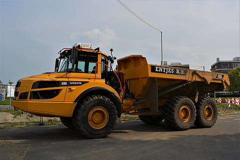 dumper, Delfzijl, arbeid, Strand, dike, Konstruksjons-maskineri, volvo a30g, volvo dumper, entjes bv, emshotel, holland, nederland, transport, transportmiddel, land kjøretøy, anleggsbransjen, dag, gul, vei, himmel, natur, gate, industri, motorkjøretøy, byggeplass, utendørs, maskineri, by, sollys, lastebil, konstruksjons kjøretøy, anleggsutstyr, hjul, 5K, CC0, offentlig domene, opphavsrett gratis