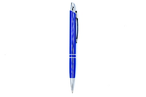 pen, to write, office, notes, take notes, school, schedule, pens, notebook, white background, studio shot, blue, cut out, no people, copy space, close-up, single object, indoors, still life, office supply, writing instrument, art and craft, directly above, connection, metal, creativity, simplicity, purple, 5K, CC0, public domain, royalty free