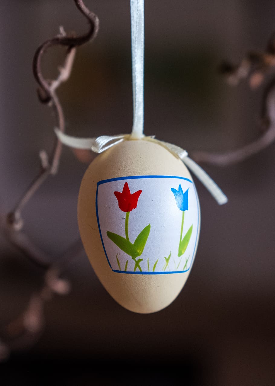 ou, ou de Pasqua, decoració, colorit, pintat, Pasqua, primavera, Feliç Pasqua, ou pintat, ous de colors, centrar-se en primer pla, primer pla, penjant, a l'interior, celebració, cap gent, festa, Nadal, art i artesania, vacances - esdeveniment, creativitat, forma, natura morta, cadena, representació, 4K