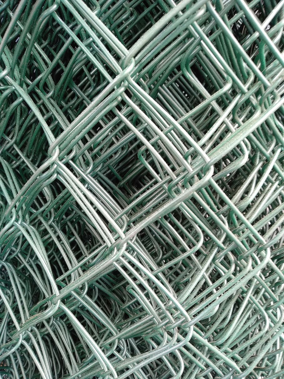 vzor, souhrn, Pozadí, průmysl, formulář, design dekorace, drát, kov, žehlička, stříbrné barvy, celý rám, nikdo, spojení, hojnost, detail, zelená barva, velká skupina objektů, složitost, texturou, stálý život, technologie, Spletený, drátěné pletivo, opakování, uvnitř, abstraktní, tyrkysové barvy, Kris Kros, propletené, 4K