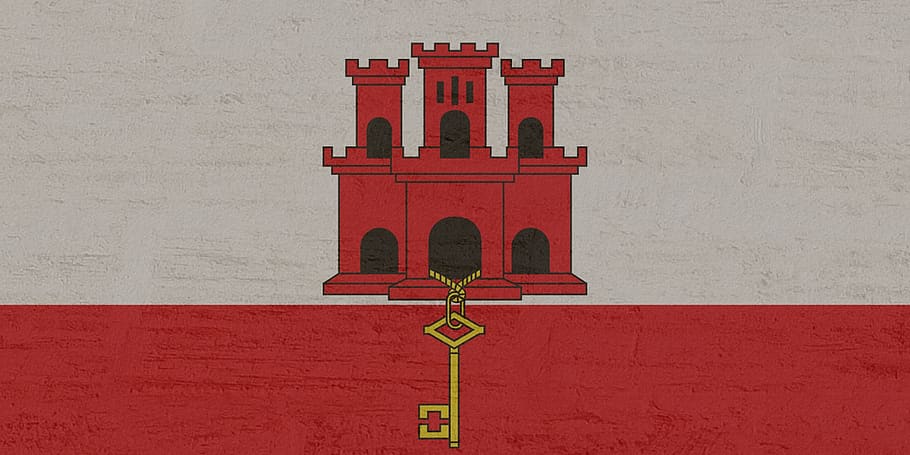 gibraltar, bandera, vermell, arquitectura, estructura construïda, funció de construcció de parets, exterior de l'edifici, cap gent, comunicació, dia, paret, a l'aire lliure, signe, naturalesa, història, text, edifici, el passat, destinacions de viatge, arc, vell, primer pla, 1080P