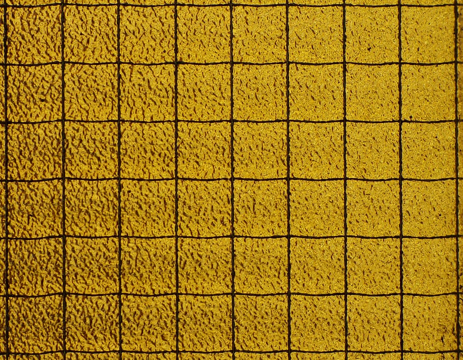 Glas, Hintergrund, Textur, Gelb, durchscheinend, Gitter, Hintergründe, Vollbild, Muster, keine Leute, texturiert, Nahansicht, Fliese, Wandbau - Funktion, Bodenbelag, Wiederholung, drinnen, in einer Reihe, die Architektur, gebaute Struktur, Seite an Seite, Design, Barriere, Tag, 2K