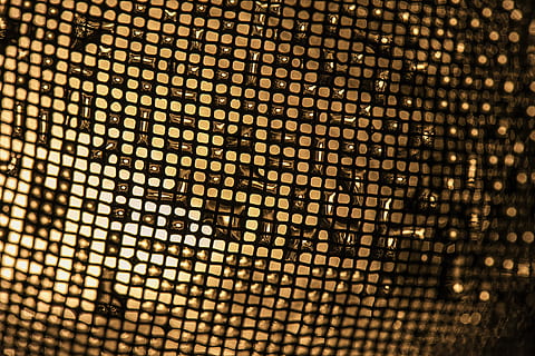 filtro, Rete, giallo, luce, grata, far cadere, modello, sfondi, nessuno, fotogramma intero, color oro, in casa, avvicinamento, illuminato, strutturato, tecnologia, metallo, attrezzatura per l'illuminazione, forma, oro, forma geometrica, brillante, abbondanza, palla da discoteca, notte, luminosità, 4K, CC0, dominio pubblico, privo di copyright