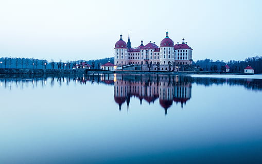 waters, reflection, architecture, lake, building exterior, built structure, water, sky, waterfront, nature, building, travel destinations, no people, copy space, city, clear sky, symmetry, travel, dome, outdoors, government, 5K, CC0, public domain, royalty free