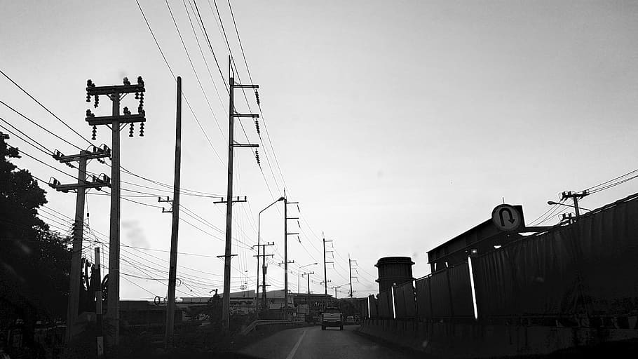 crepuscle, tarda, trepitjant, cel, transport, connexió, naturalesa, cable, tecnologia, dia, manera de transport, electricitat, arquitectura, vista d’angle baix, cap gent, estructura construïda, cel clar, transport per ferrocarril, piló d’electricitat, còpia espai, direcció, a l'aire lliure, el camí a seguir, Font d'alimentació, 4K