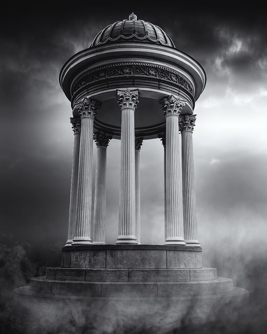 arquitectura, edifici, columna, pilar, naturalesa, urbà, ciutat, monument, centre de la ciutat, torre, cúpula, a l'aire lliure, flamarada, llum, temps, fletxa, campanar, fum, vista d’angle baix, cel, columna arquitectònica, història, el passat, núvol - cel, estructura construïda, destinacions de viatge, cap gent, turisme, viatjar, dia, exterior de l'edifici, memorial, neoclàssic, civilització antiga, columnata, 4K
