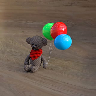 Bamse, ballon, bære, multi farvet, Kunst og håndværk, barndom, kreativitet, rød, indendørs, stilleben, repræsentation, hat, træ - materiale, høj vinkel visning, legetøj, dag, håndværk, strik hat, bord, tøj, vinter, varme tøj, 2K, CC0, offentligt domæne, royaltyfrie