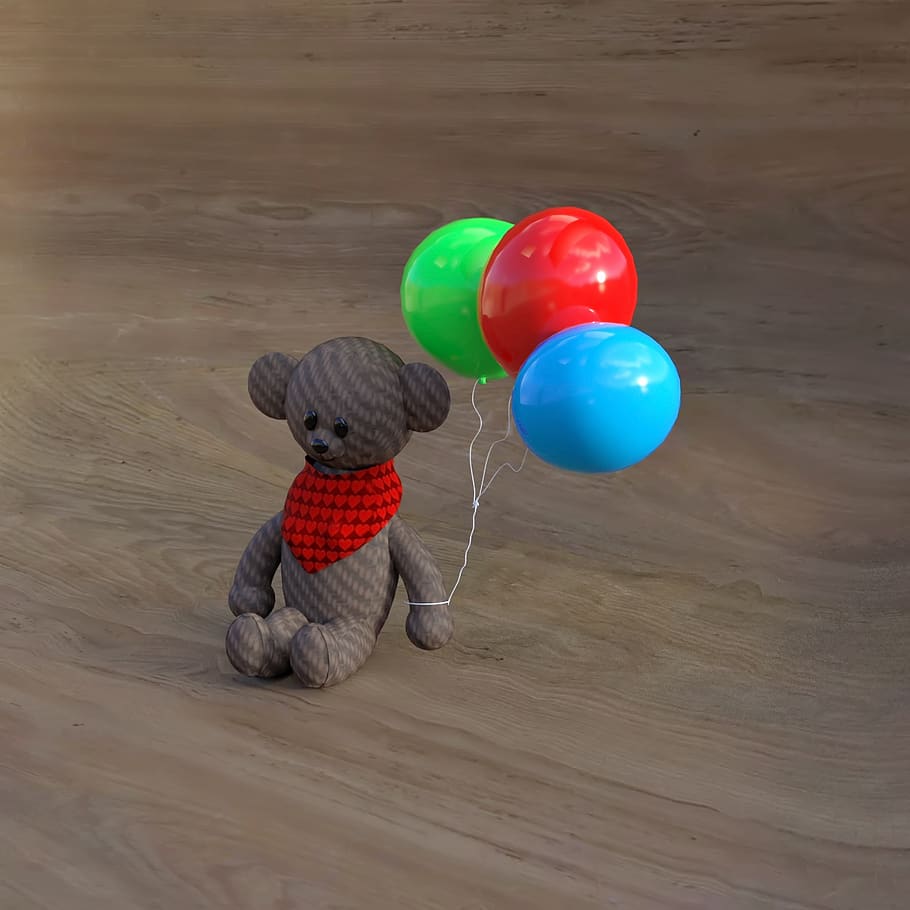 Bamse, ballon, bære, multi farvet, Kunst og håndværk, barndom, kreativitet, rød, indendørs, stilleben, repræsentation, hat, træ - materiale, høj vinkel visning, legetøj, dag, håndværk, strik hat, bord, tøj, vinter, varme tøj, 2K